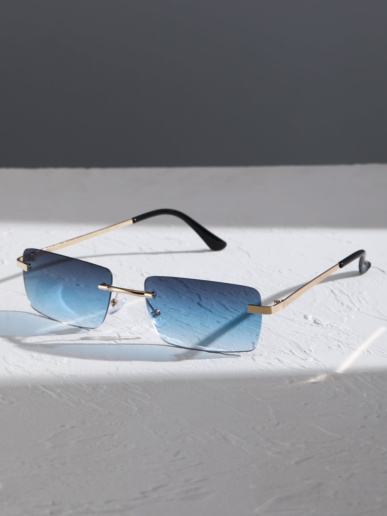 Old Money Two-Tone Rimless Glasses