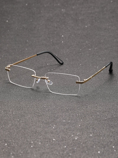 Old Money Two-Tone Rimless Glasses