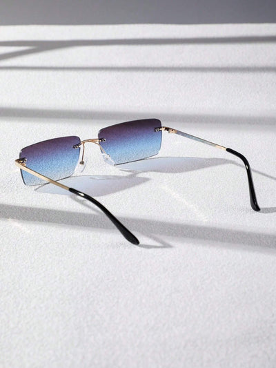 Old Money Two-Tone Rimless Glasses