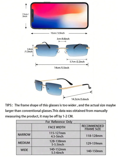 Old Money Two-Tone Rimless Glasses