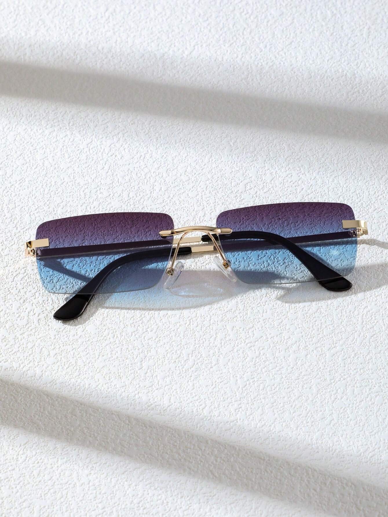 Old Money Two-Tone Rimless Glasses
