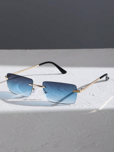 Old Money Two-Tone Rimless Glasses
