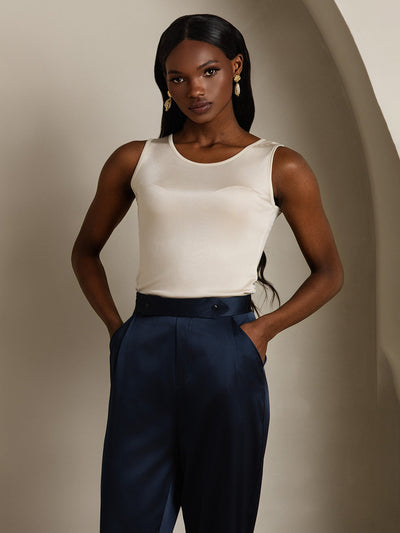 Silk Knitted Lounge Tank Top