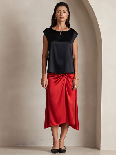 19Momme Silk Cap Sleeve Blouse