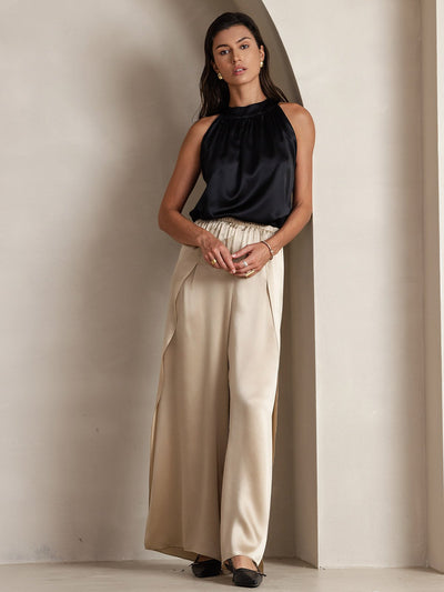 19Momme Silk Relaxed Sleeveless Halter Top