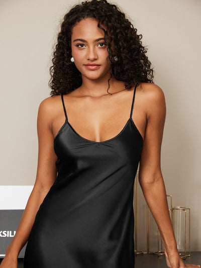 Spaghetti Strap Long Silk Nightdress/Dress