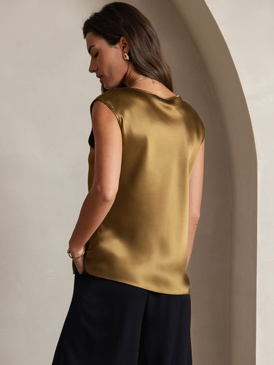 19Momme Silk Cap Sleeve Blouse