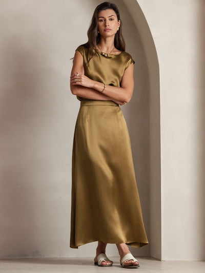 19Momme Silk Cap Sleeve Blouse