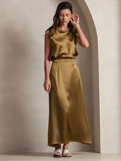 19Momme Silk Cap Sleeve Blouse