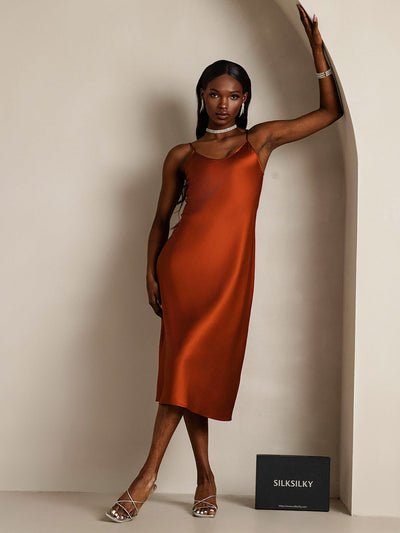 Spaghetti Strap Long Silk Nightdress/Dress