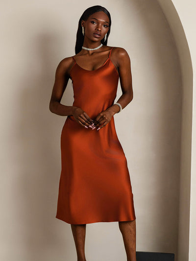 Spaghetti Strap Long Silk Nightdress/Dress