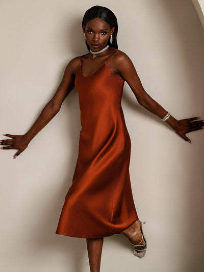 Spaghetti Strap Long Silk Nightdress/Dress