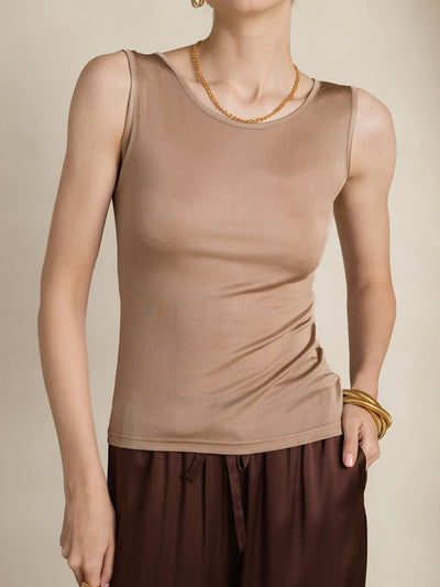 Silk Knitted Lounge Tank Top