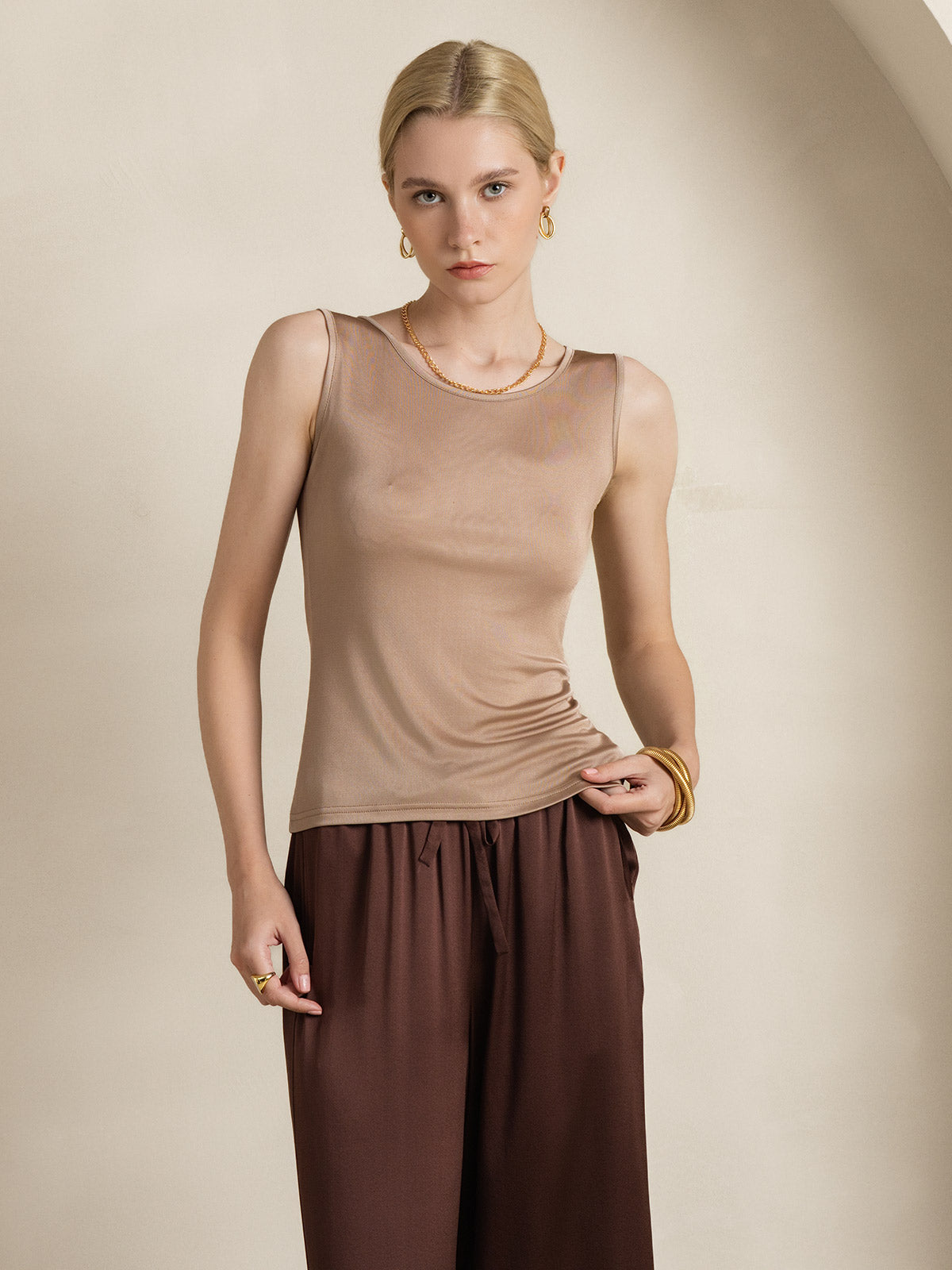Silk Knitted Lounge Tank Top