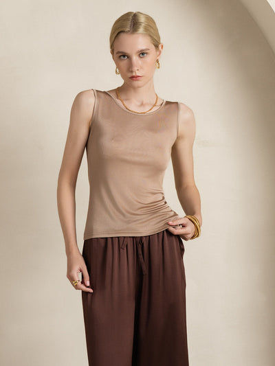 Silk Knitted Lounge Tank Top
