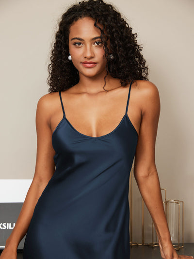 Spaghetti Strap Long Silk Nightdress/Dress