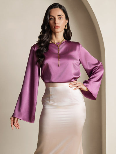 19Momme Silk Relaxed Long-sleeved Blouse