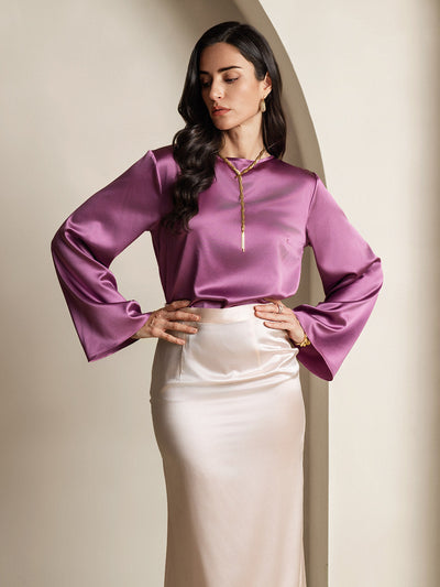 19Momme Silk Relaxed Long-sleeved Blouse