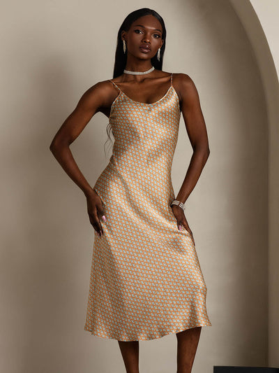 Spaghetti Strap Long Silk Nightdress/Dress