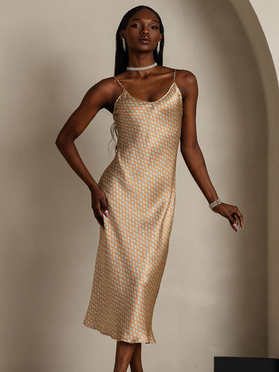 Spaghetti Strap Long Silk Nightdress/Dress