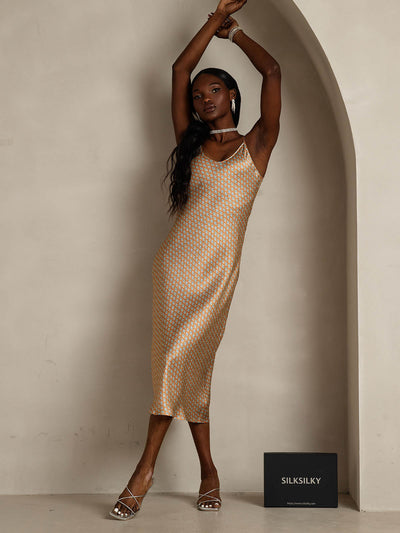 Spaghetti Strap Long Silk Nightdress/Dress