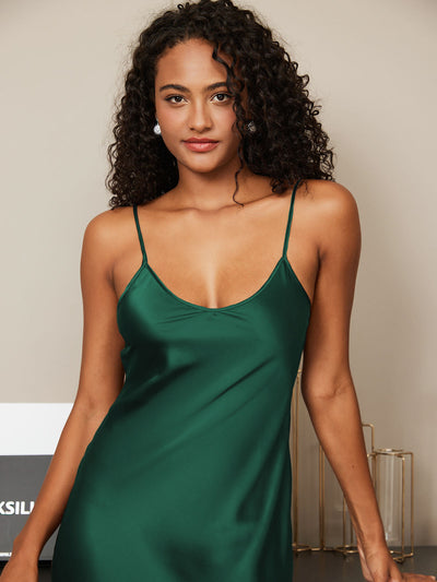 Spaghetti Strap Long Silk Nightdress/Dress