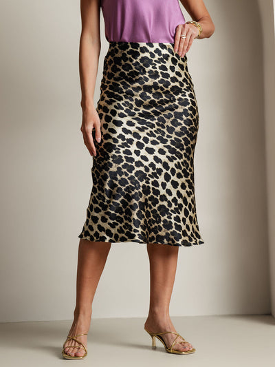 19Momme Mulberry Silk Stretch Long Straight Skirt