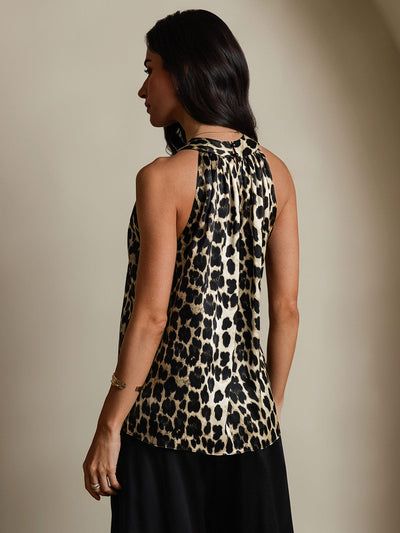 19Momme Silk Relaxed Sleeveless Halter Top