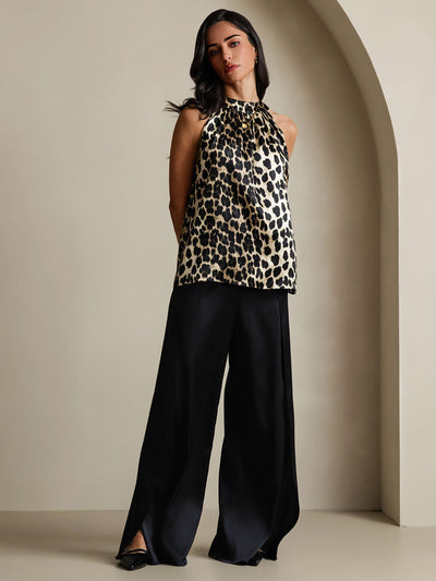 19Momme Silk Relaxed Sleeveless Halter Top