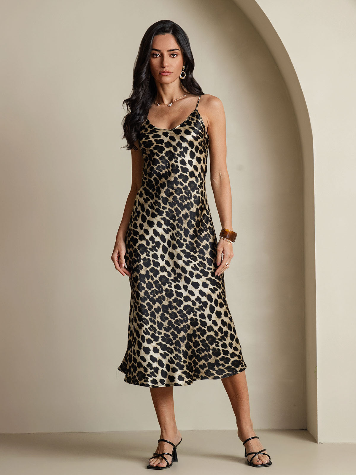 Spaghetti Strap Long Silk Nightdress/Dress