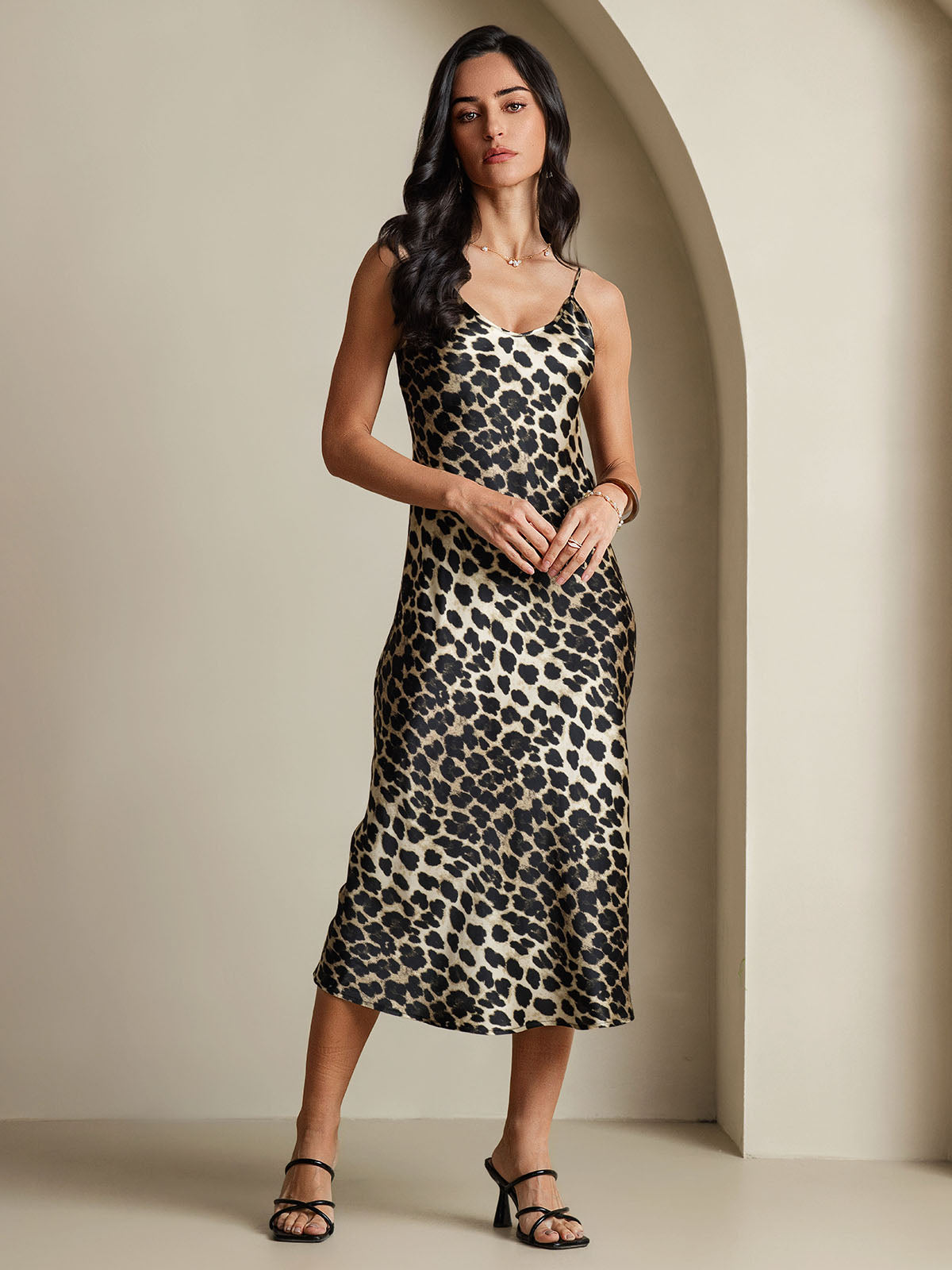Spaghetti Strap Long Silk Nightdress/Dress