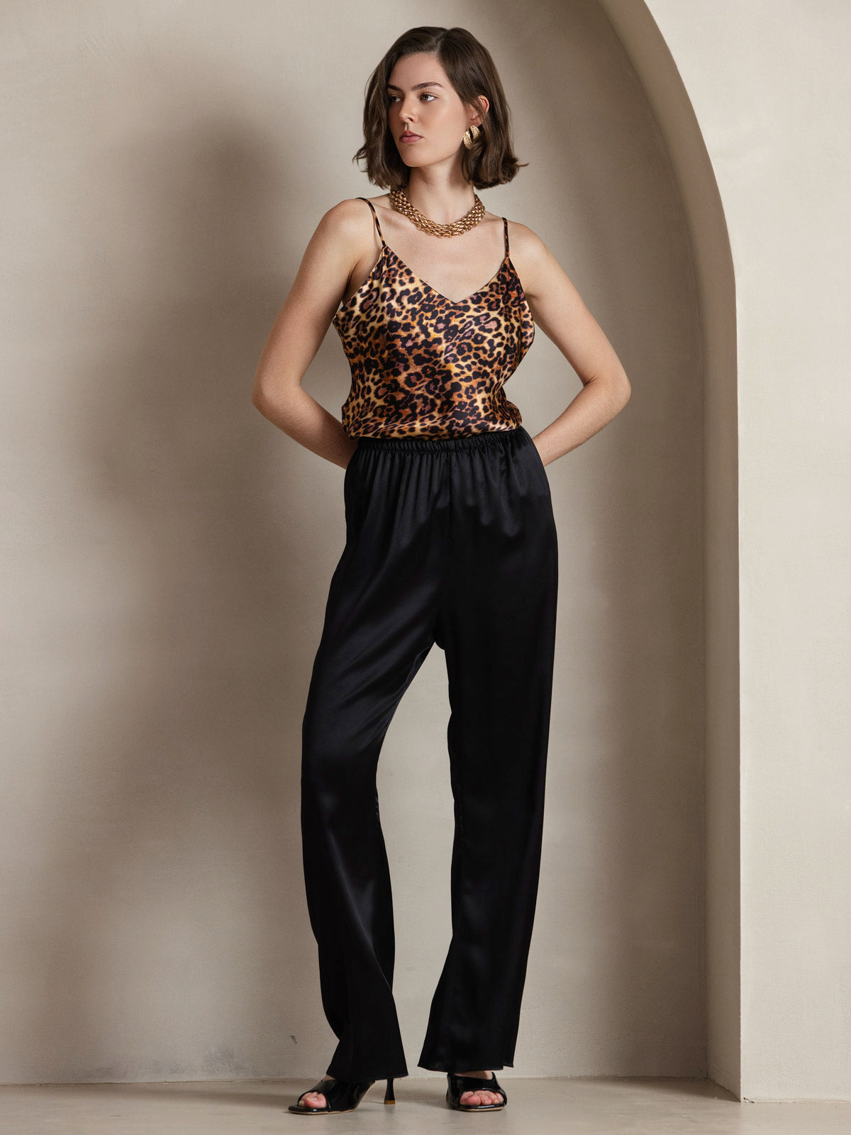 Pure Silk Spaghetti Strap Camisole Top