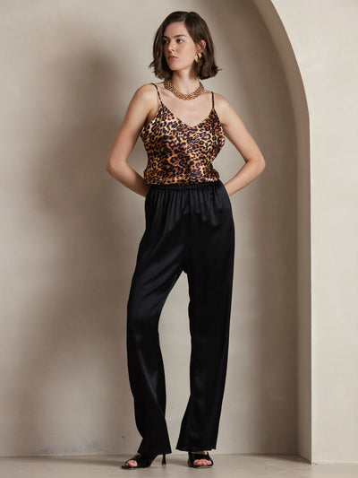 V-neck Pure Silk Spaghetti Straps Camisole Top
