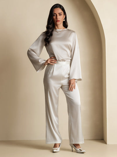 19Momme Silk Relaxed Long-sleeved Blouse