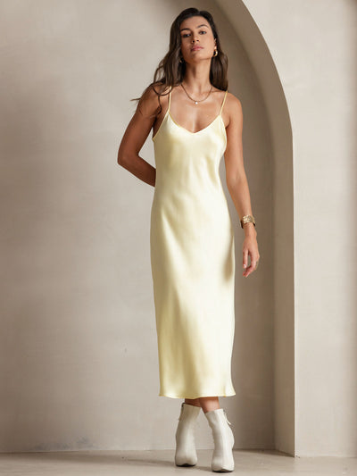 Spaghetti Strap Long Silk Nightdress/Dress