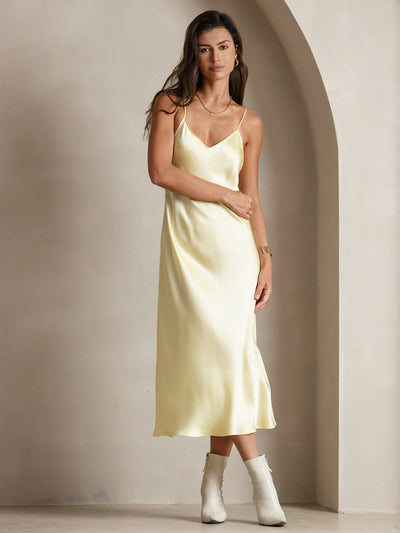 Spaghetti Strap Long Silk Nightdress/Dress