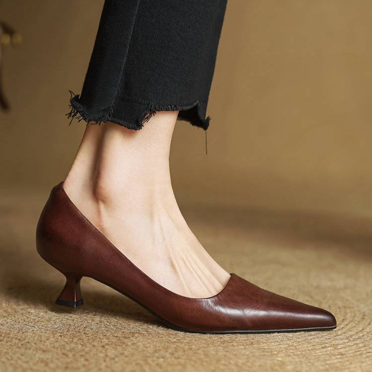 Anok Leather Heels