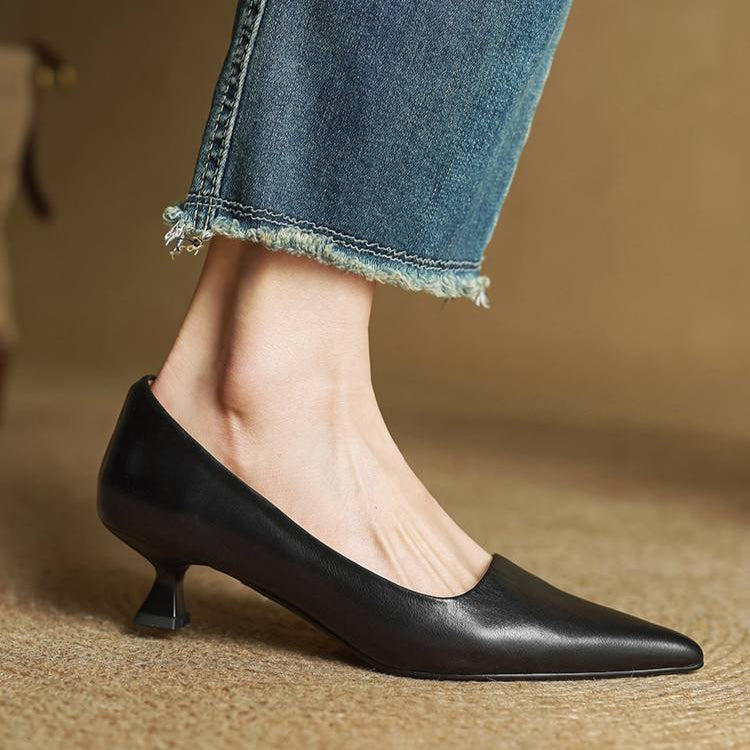 Anok Leather Heels