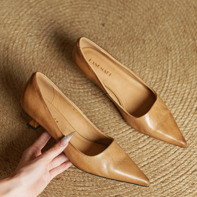 Anok Leather Heels