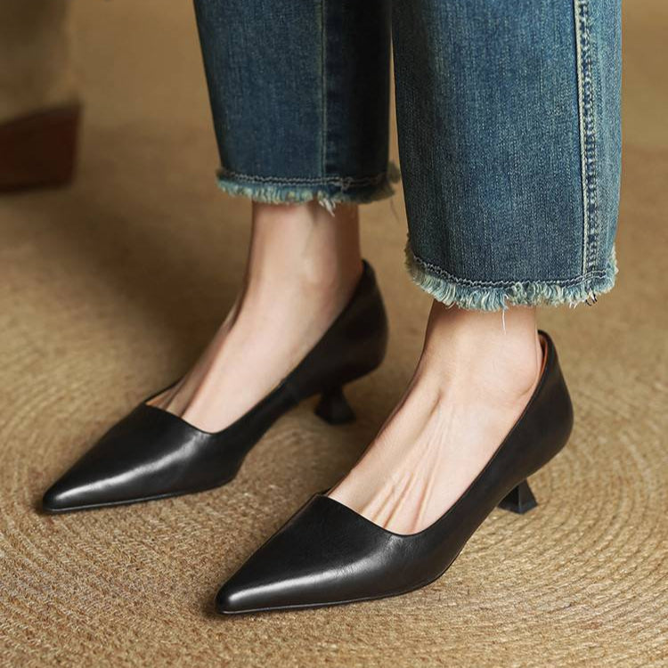 Anok Leather Heels