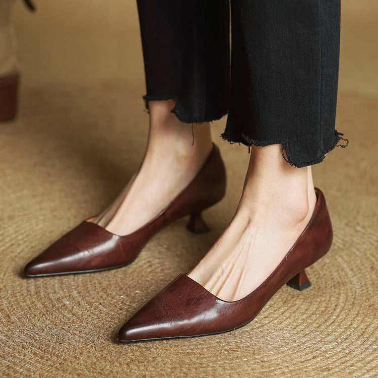 Anok Leather Heels