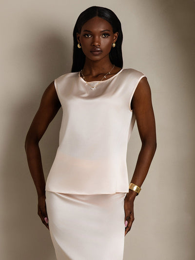 19Momme Silk Cap Sleeve Blouse