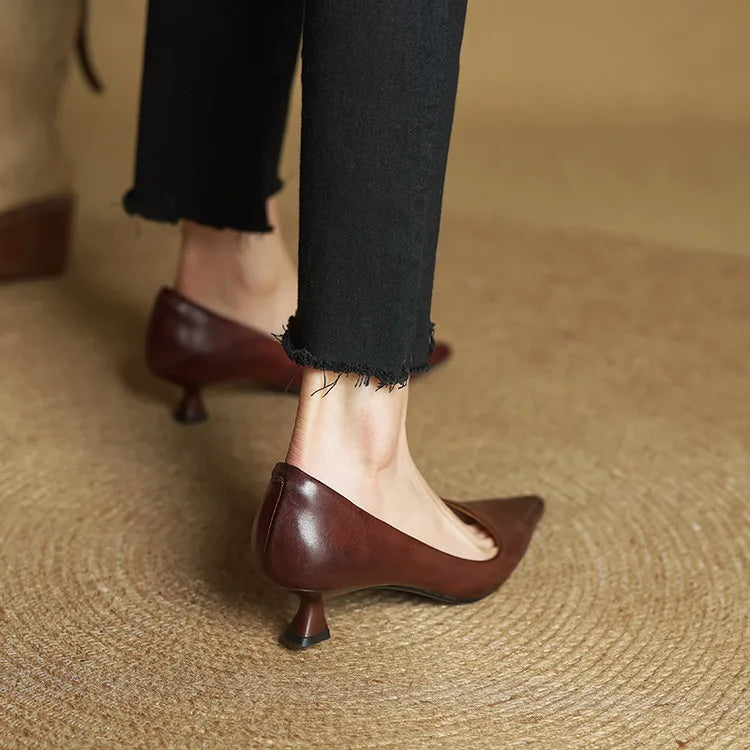 Anok Leather Heels