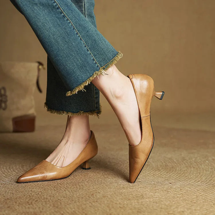 Anok Leather Heels