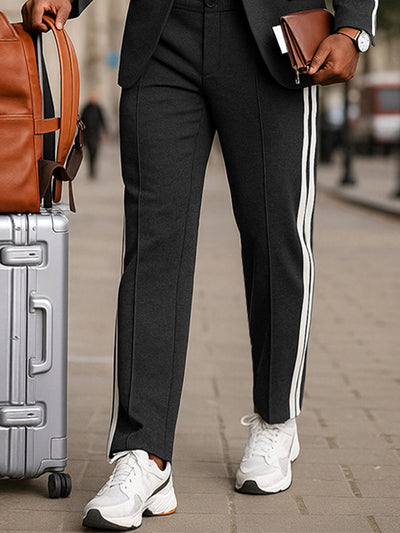 Modern Blazer Suit with Side Stripe Detail