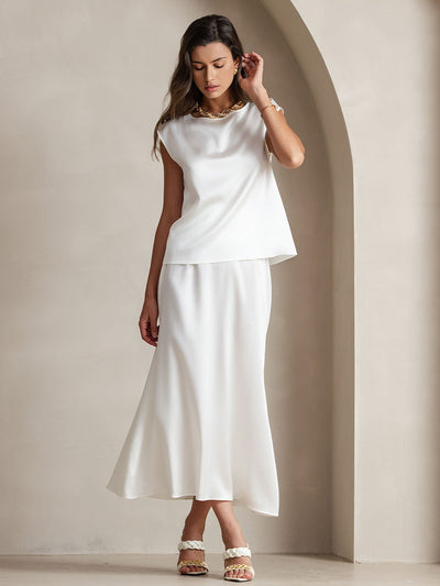 19Momme Silk Cap Sleeve Blouse