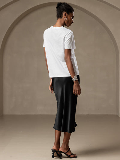 Silk Knitted Round Neck T-Shirt
