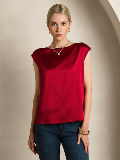 19Momme Silk Cap Sleeve Blouse