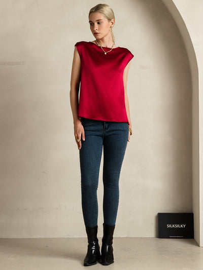 19Momme Silk Cap Sleeve Blouse