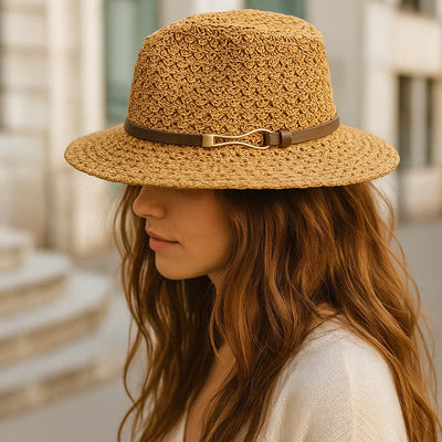 RAYA BELLE CLASSIC WOVEN FEDORA